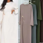 Femmes musulmanes arabe dubaï Abaya solide cordon longue Robe modeste Ramadan caftan Robe Femme musulmane Islam vêtements Kebaya
