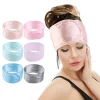 Bandeau de bain en satin soyeux pour femmes, ajustable, SPA, maquillage, lavage du visage, serviette douce, accessoires pour cheveux