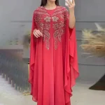 Abayas de Luxe en Mousseline de Soie pour Femme, Boubou, Robe Musulmane, Caftan Marocain, Djellaba pour ixde Mariage, 2022