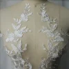 patch de col en tissu brodé en dentelle, couture de fleurs, pour robe de soirée de mariage, vêtements de mariée, artisanat de bricolage