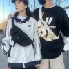 sac de ceinture en nylon à poches multiples pour femmes et hommes, sac à bandoulière multifonctionnel, grande capacité, décontracté, couple, femme