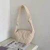 sac fourre tout matelassé pour femme, sacs à carreaux rembourrés, sacs à bandoulière gonflés pour femme, coton chaud, léger, hiver
