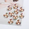 boutons en strass pour épingles à cheveux, 10 pièces, perles scintillantes, fleur décorative, artisanat de bricolage, accessoires de couture pour vêtements