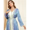 abaya – ensemble de robe intérieure brodée pour femmes musulmanes, 2 pièces, kaftan turc, robes de soirée, kimono arabe de dubaï, jalabiya