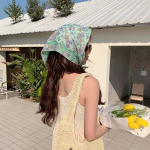 Foulard en soie de printemps doux et respirant, écharpe Hijab carrée en coton absorbant la sueur, foulards colorés légers, décoration du cou