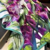 foulard carré en soie véritable pour femmes, imprimé floral, châle de luxe, hijab, bandeau bandana, 2024 100%