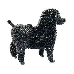 Poodles de luxe concepteur Animal cristal pochette sacs de soirée beau chien noir sac à main de mariage femmes fête sac à main jour embrayages SM97