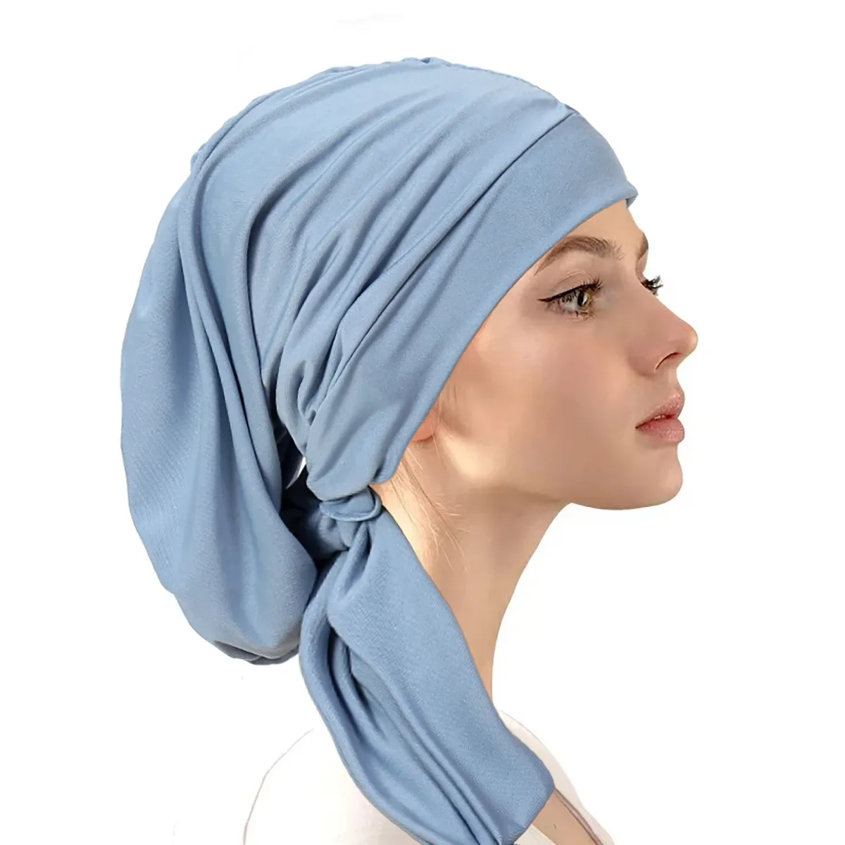 nouveau chapeau extensible pré attaché femmes musulman hijab bonnets bonnet turban foulard islamique perte de cheveux chapeaux chimio casquette turbante mujer