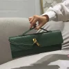 pochette de soirée en cuir de qualité de luxe, sac à bandoulière multicolore haut de gamme, matériel doré à main, sac sous les bras