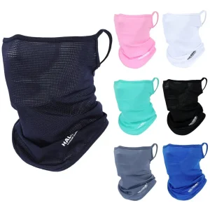 Masque de vélo respirant, coupe-vent quotidien, anti-poussière, couleur unie, écharpe de moto, cagoule en soie glacée, été