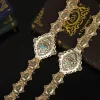 ceinture algérienne couleur or pour femmes, abaya marocain, bijoux de mariée, chaîne de taille arabe traditionnelle, cadeau