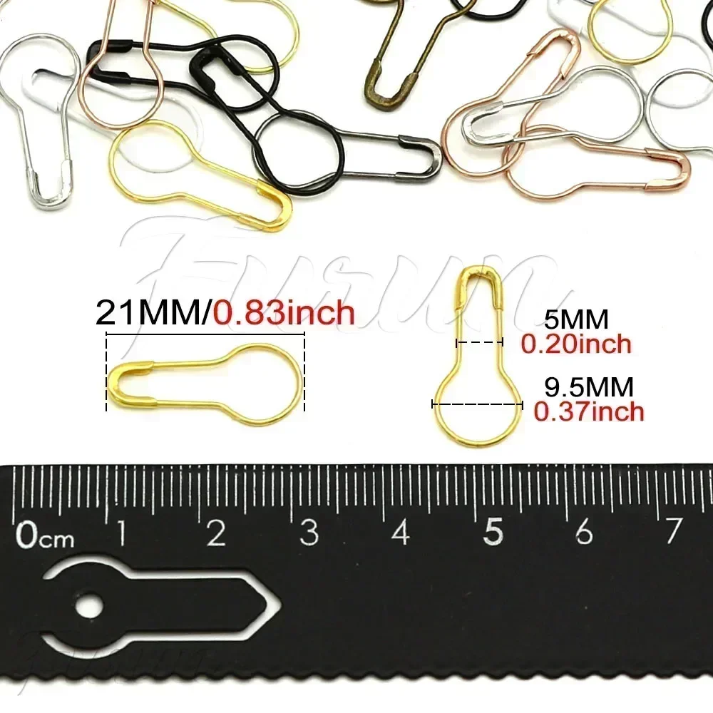 100 pièces broches en métal gourde poire forme Clips de sécurité tricot point marqueur étiquette Hangtag broches attache bricolage outils de couture aiguille