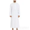 Abaya dubaï hommes musulman col montant ample nouveau col rond saoudien Hui Robe arabe moyen-orient vêtements pour hommes