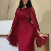 abaya – robe de soirée en satin pour femmes, élégante, simple, manches longues, charmante, robe de bal, marocaine, musulmane, offre spéciale, 2026