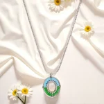 MARKA Ins Style minimaliste poids émaillé coquille pendentif collier femmes mode bijoux accessoires