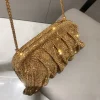 pochettes de soirée en biscuits brillants pour femmes, sacs à main à pince en cristal, sacs à main de créateurs élégants, nouveaux plis, fête de mariage