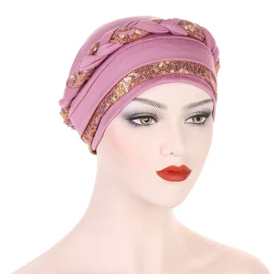 Turban Musulman Tressé pour Femme, Hijabs à la Mode, Bonnet Élégant à Paillettes, Écharpe artificiel astique pour la Tête, Couverture de Sauna Turban Musulman Tressé pour Femme, Hijabs à la Mode, Bonnet Élégant à Paillettes, Écharpe artificiel astique pour la Tête, Couverture de Sauna