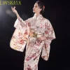peignoir kimono traditionnel japonais pour femme, pyjama imprimé floral populaire, nouvelle collection