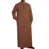 nouveau islam qamis robes musulmanes surdimensionnées à manches longues bouton caftan arabe costume moyen orient dubaï abaya haute qualité hommes vêtements