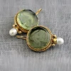 boucles d'oreilles vintage élégantes avec pendentif en perles géométriques pour femmes, piercing suspendu exquis, bijoux de mariée, cadeau