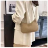 petit sac à bandoulière en cuir pu pour femmes, sac à la mode portable de couleur unie pour adolescentes, sacoches toutes saisons
