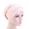 bonnet en coton pour femme, bonnet chimio, turban double couche, doublure en satin doux, hijab froissé, casquettes intérieures hijab