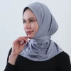 bonnet écharpe de mode musulmane hik simple de couleur unie avec sangle croisée avant, couvre chef intégré, respirant et anti sable