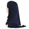 foulard musulman uni hijabs avec châles et enveloppes de perles femme musulman hijab prêt à porter turban foulards de tête pour femmes