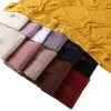 strass jersey hijab pour femmes or croix diamant double couture musulman foulard doux respirant jersey wrap eid ramadan