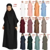 ramadan eid enfants musulmans filles abaya dubaï solide longue caftan abaya enfant robe de prière turquie islam jilbab robe vêtements pour cadeau