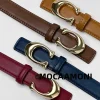 boucle en alliage lettre c argentée, ceinture pour femme fabriquée en matériau pu durable. caractéristiques un design élégant et moderne