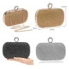 pochettes de soirée à clous de diamant pour femmes, sac à main avec chaîne à bandoulière, sac portefeuille de soirée pour mariage