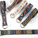 Ceinture tressée en Nylon pour hommes et femmes, Style ethnique, multi-décontracté, Double anneau, boucle, tissage, sangle en toile