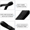 4 pièces bandeau de sport élastique antidérapant noir bandeau de cheveux extensible sport yoga bandeau de course pour femmes filles