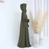 eid ramadan prière abaya femmes robe musulmane dernière une pièce prière hijab plaine jersey à capuche abaya vêtements islamiques