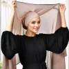 hijab instantané en mousseline de soie avec boucle magnétique, couleur unie, écharpe musulmane pour femme, turban islamique, bandeau à la mode, châle, nouvelle collection