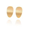 boucles d'oreilles en métal brossé pour femmes et filles, accessoires d'oreille de tempérament rétro, bijoux à la mode, fête de vacances, déclaration ol ee066