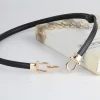 ceinture fine en cuir pu pour femme, ceinture élégante, ceinture en alliage, ceinture réglable, mode féminine