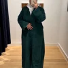 maroc ouvert velours côtelé abaya eid femmes musulmanes robes jalabiya ramadan robes dubaï abayas caftan automne arabe cardigan robe