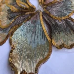 Patchs de broderie florale à paillettes pour vêtements, appliques de couture brodées, décoration de robes de mariée, matériaux Parch Ropa