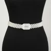 Mode Bling perle taille ceinture strass large ceinture élastique longue chaîne taille sangle femmes taille ceinture mariée