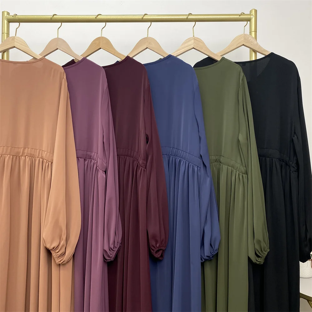 abaya robe de soirée pour femmes musulmanes, caftan islamique, modeste, fermeture éclair sur le devant, dubaï, eid, maxi