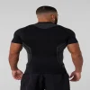 t shirt de sport, vêtements de sport réglables pour hommes, haute élasticité, séchage rapide, vêtements de fitness, t shirt de sport à manches courtes pour entraîneur