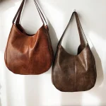 Sacs à main Vintage en cuir pour femmes, sac à bandoulière de luxe, grand sac de styliste, marque de mode moderne