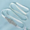 ceinture de mariée en cristal argenté pour femmes, ceinture de robe de mariée élégante avec pierres, strass et perles, accessoires pour robes, nouvelle collection