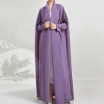 Abaya musulman pour femmes manches chauve-souris plissé dégradé Cardigan Trench Coat 2025 automne dubaï Abayas grande taille femmes manteau de luxe