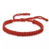 bracelets à cordes tressées faits à la main, corde tissée tibétaine bouddhiste rouge et noir, amulette porte bonheur pour femmes et filles, bijoux ﻿ cadeaux