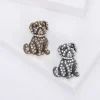 broche chiot en strass pour femmes, unisexe, en émail, animal, épingles à revers pour chien, sac à dos de fête de banquet, cadeaux, accessoires bijoux