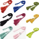 Mince décoré tissé corde robe ceinture arc glands ceintures tressées ceintures taille corde taille chaîne