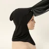 hijab niken mousseline de soie pour femme, bandeau de sauna musulman, bonnet, long châle avec jersey, sous Écharpe, couverture de cou, enveloppe de sauna, vente en gros